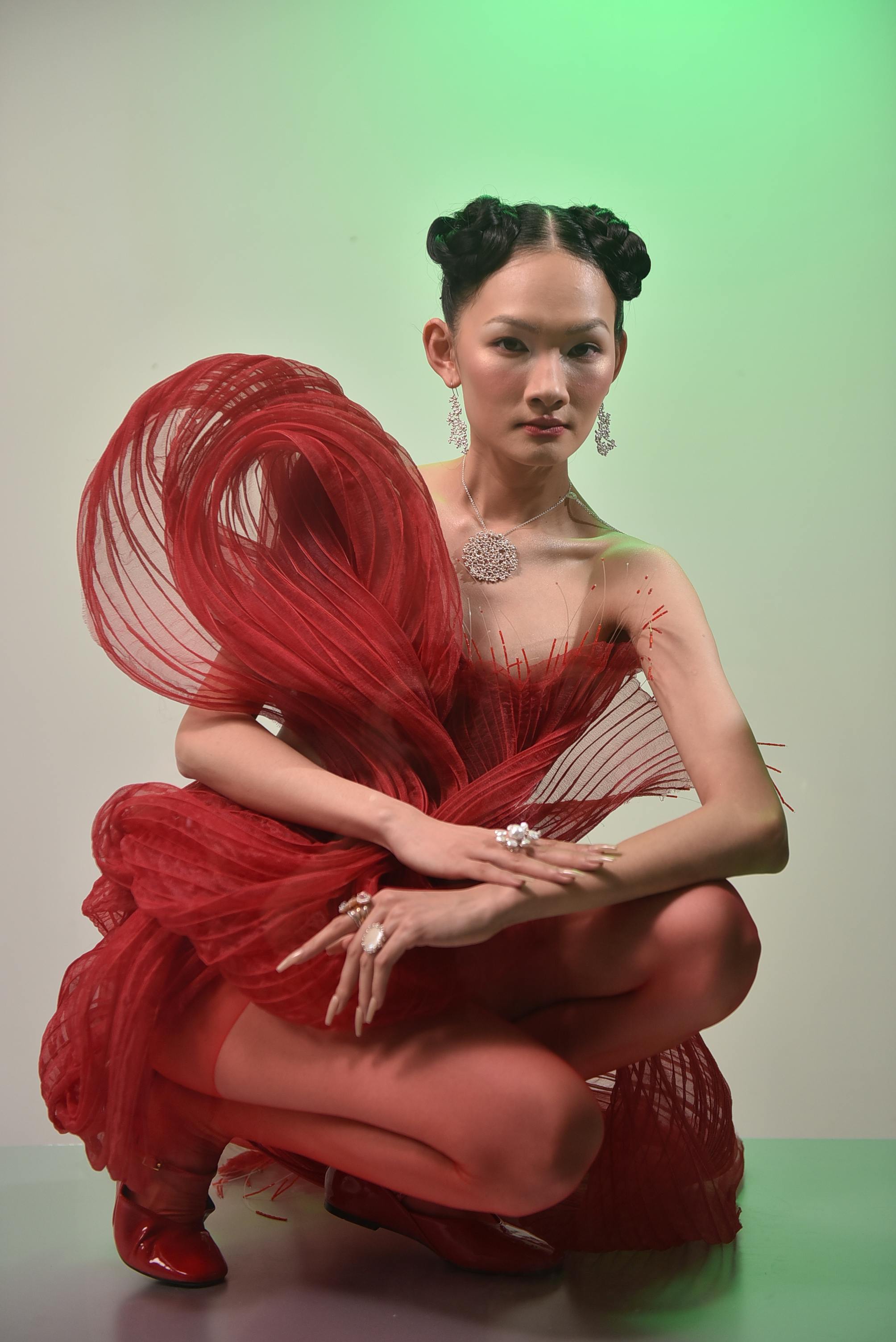 Evening gown styling